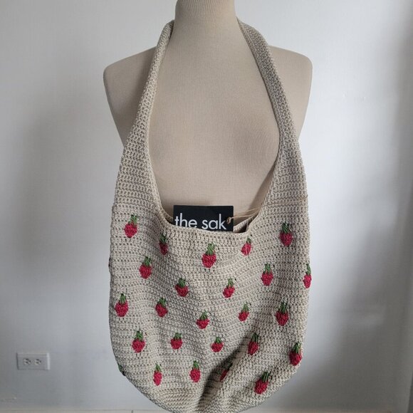 The Sak Handbags - The Sak Limited Edition Crochet Natural Strawberries Hobo Bag